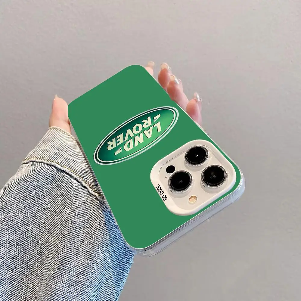 Auto Land-es R-Rover Handyhülle für iPhone 17 Air 16 E 15 14 Plus 13 12 11 Pro Max Farbige Silberhülle