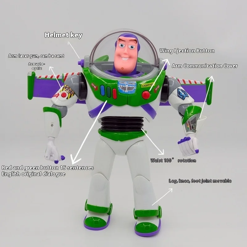 

New Genuine 33cm Disney Toy Story Buzz Lightyear Spacecraft Sound Model Doll Desktop Collection Action Figure Model Toys