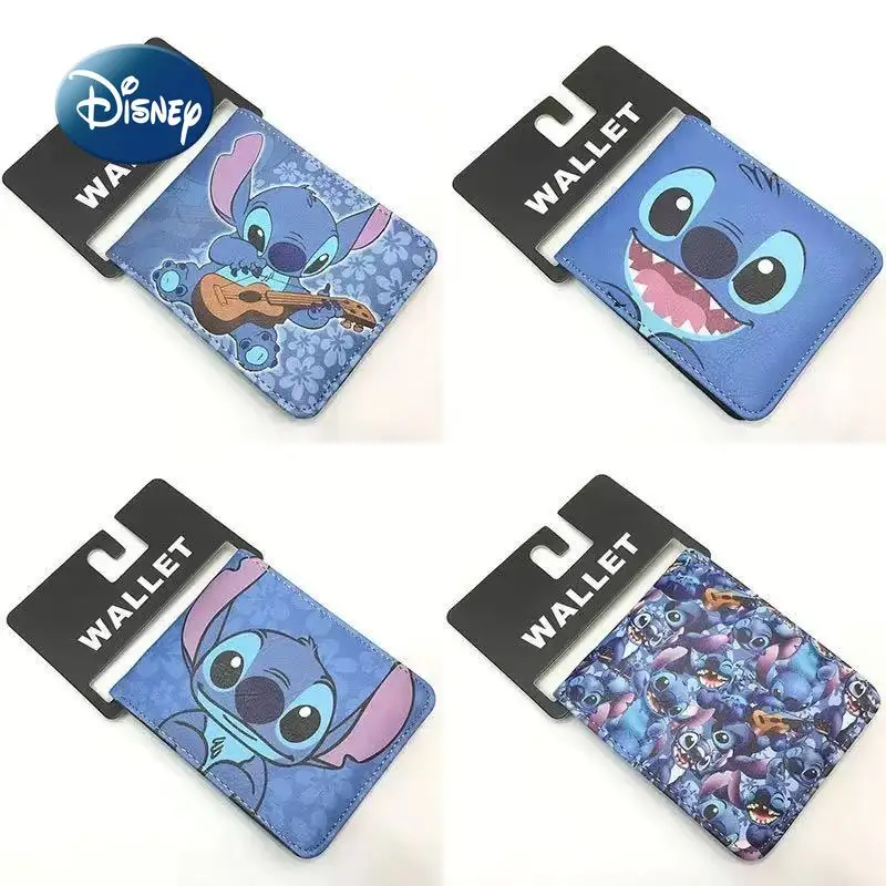 Disney Stitch New Children's Wallet Cartoon Cute Children's Wallet Large Capacity Multi-Card Slot Short Printed Fashion Wallet