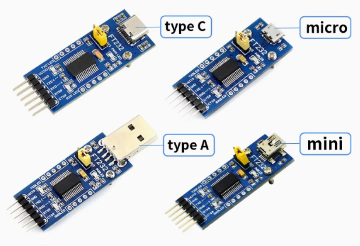 USB-модуль Ft232 для последовательной связи (USB-UART, USB-TTL), инструмент для прошивки микросхем Ft232Rnl, модуль последовательной связи