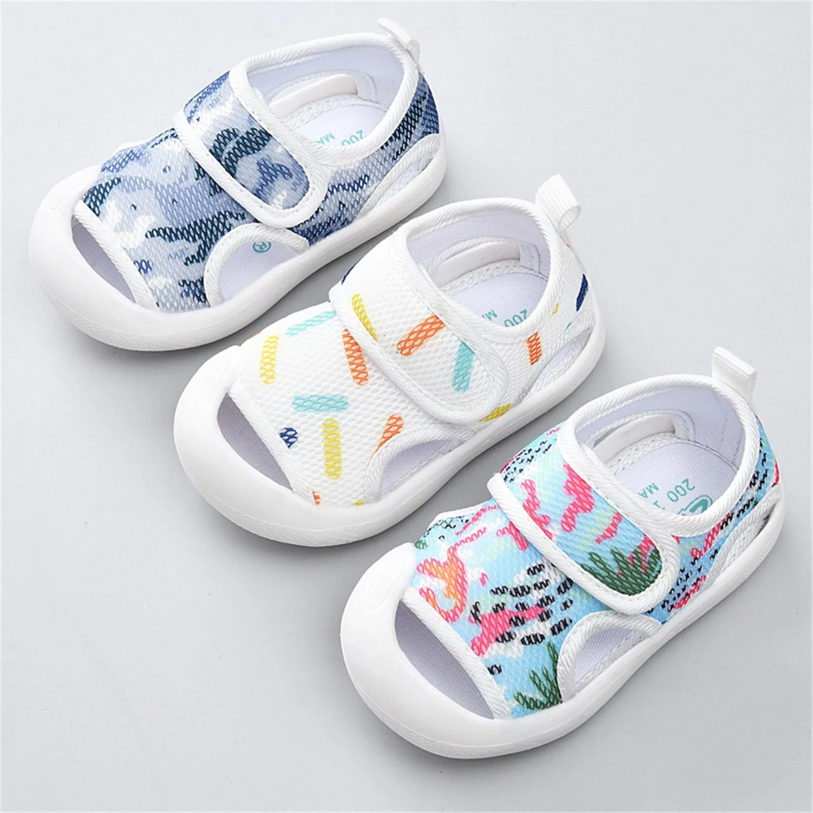 Spring Summer New Baby Walking Shoes Sandals Light Comfort Breathable Mesh Children\'s Sandals Casual Printed Girls Boys Sandals