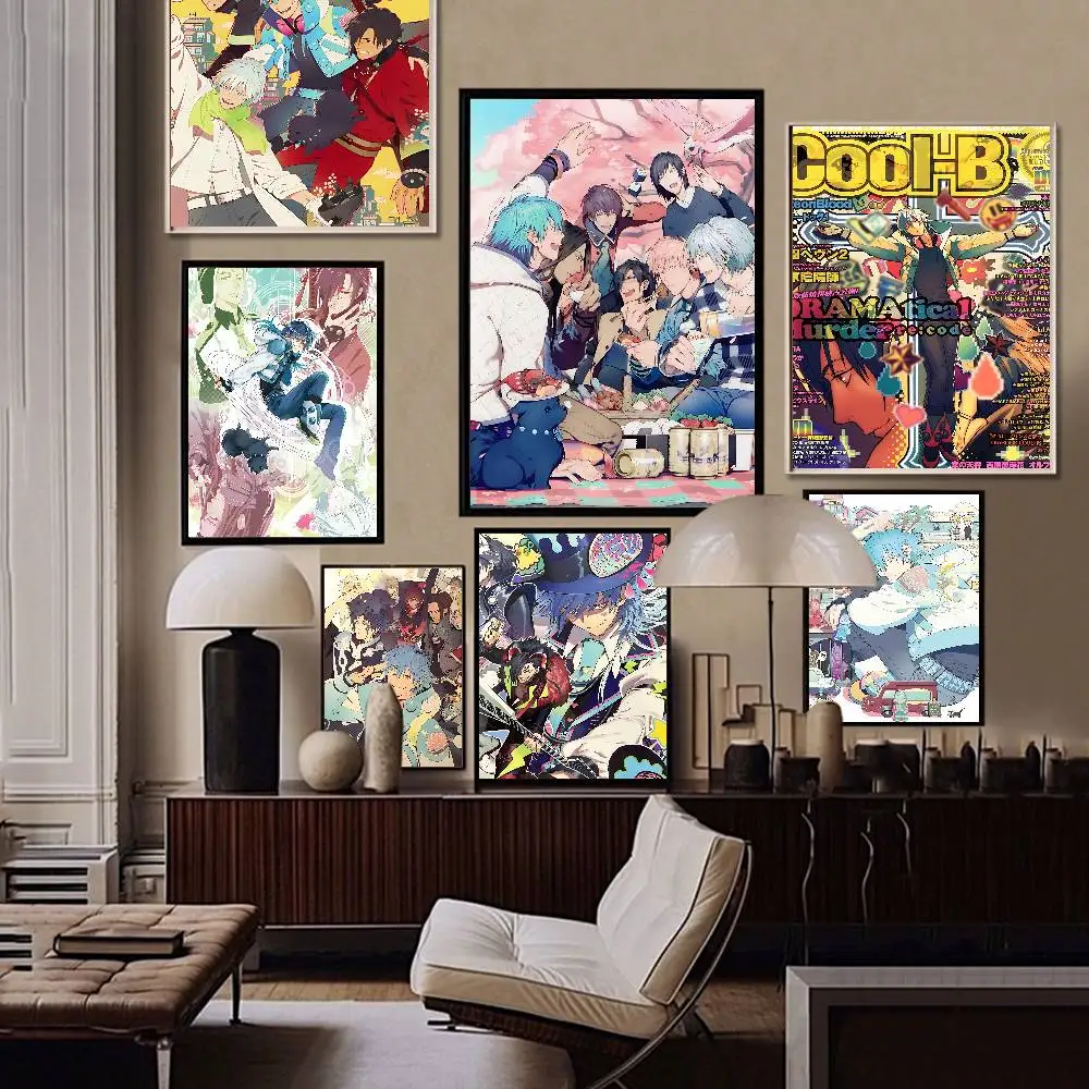 D-DRAMAtical M-Murder Anime Posters Sticky Whitepaper Sticker DIY Room Bar Cafe Kawaii Room Decor