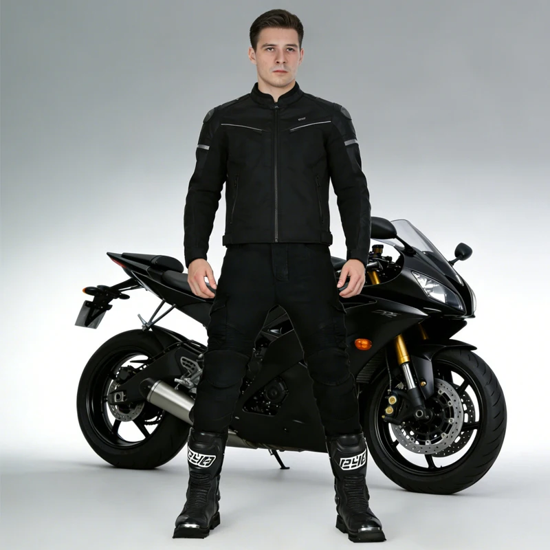 Motorcycle Riding Jeans Men CE Certified Knee Hip Armor Abrasion Resistant Stretch Denim Biker Pants For Motocross Racing