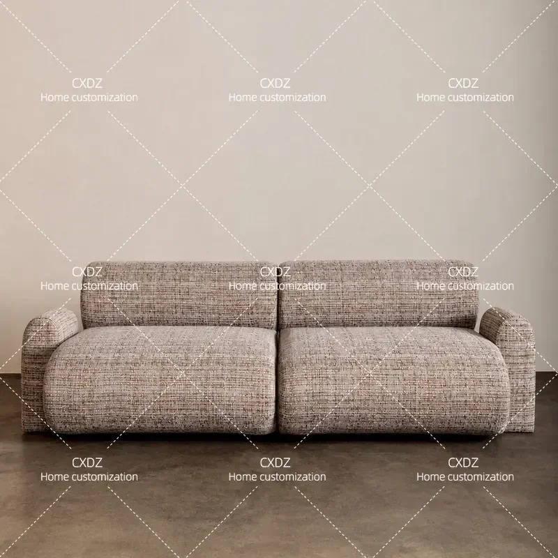 Nordic Fabric Sofa Double Straight Row Simple Household Living Room Furniture Hotel Homestay Movable Sponge Filling
