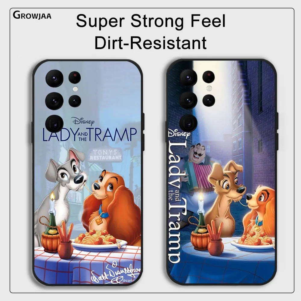 Cartoon Lady and the Tramp 2 Phone Case for Samsung Galaxy S24 Ultra S22 S23 Ultra S21 S20 Protective Silicone Funda Anti Drop