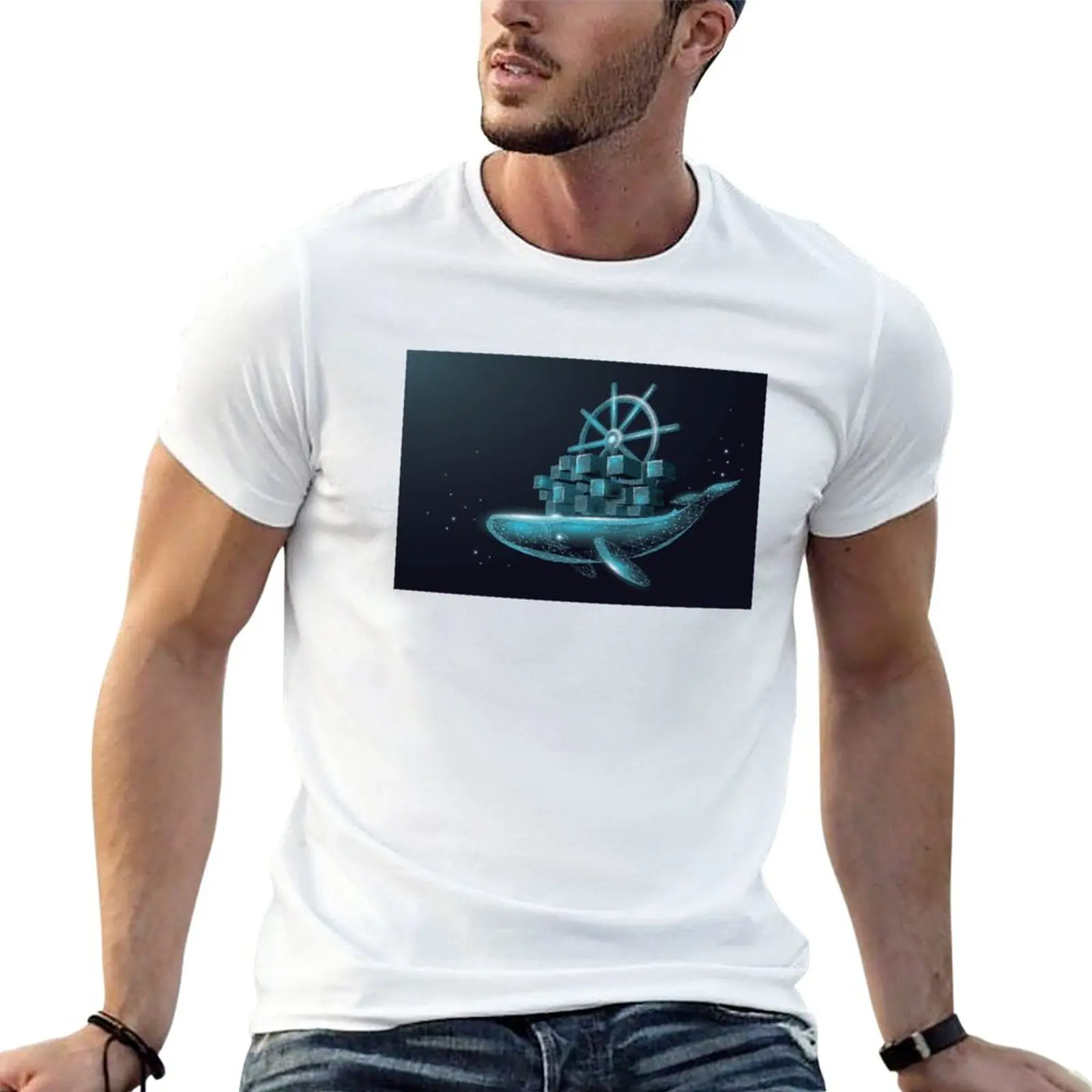 New Tech: Docker (Center Aligned) (Large) T-Shirt cute clothes black t shirts sweat shirt sweat shirts men t shirts