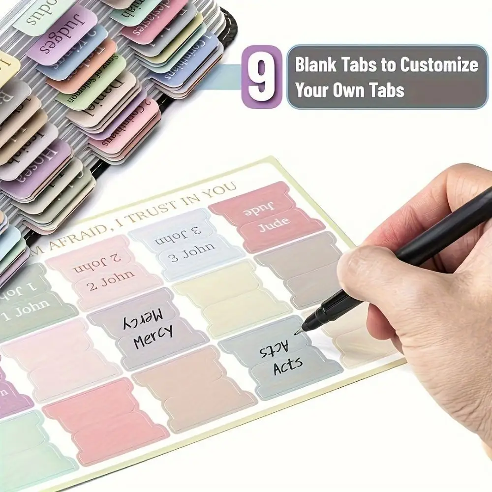 5 sheet/set Sticky Notes Bible Index Tabs Studying Bible Boho Theme Laminated Bible Tabs Index Tabs Stickers Morandi