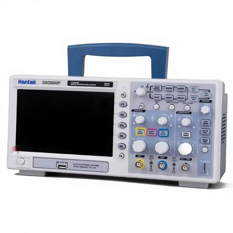 Osciloscopio Digital de Almacenamiento de Alta Resolución Hantek DSO5102P de 2 Canales, 100MHz de Ancho de Banda y 1GSa/s