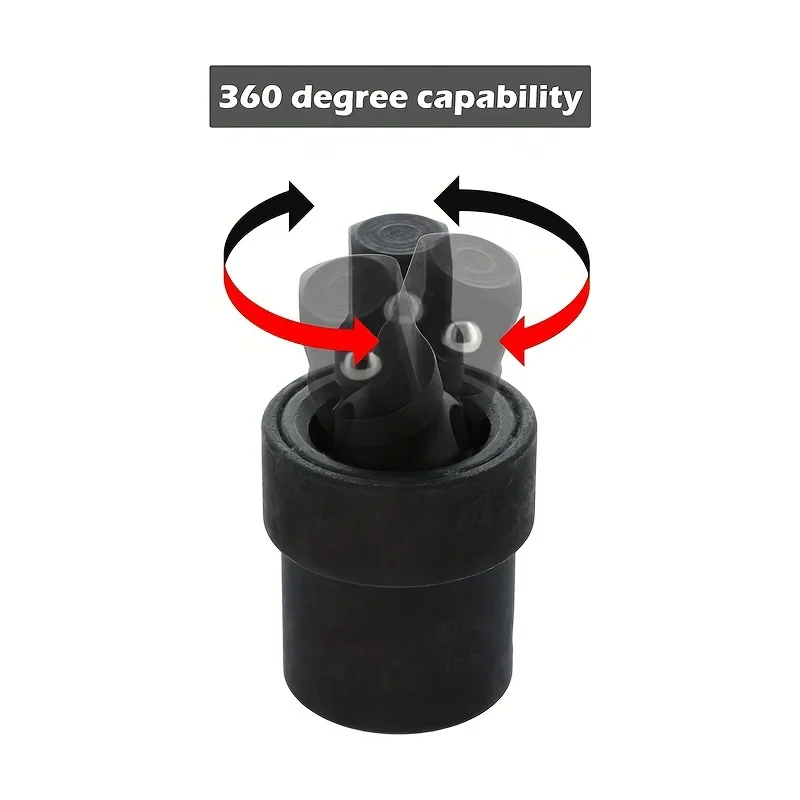 1/2 Inch Drive Universal Joint Socket Adapter 360° Swivel Steel Ball Impact Socket for Electric Wrench Efficiency Enhancement