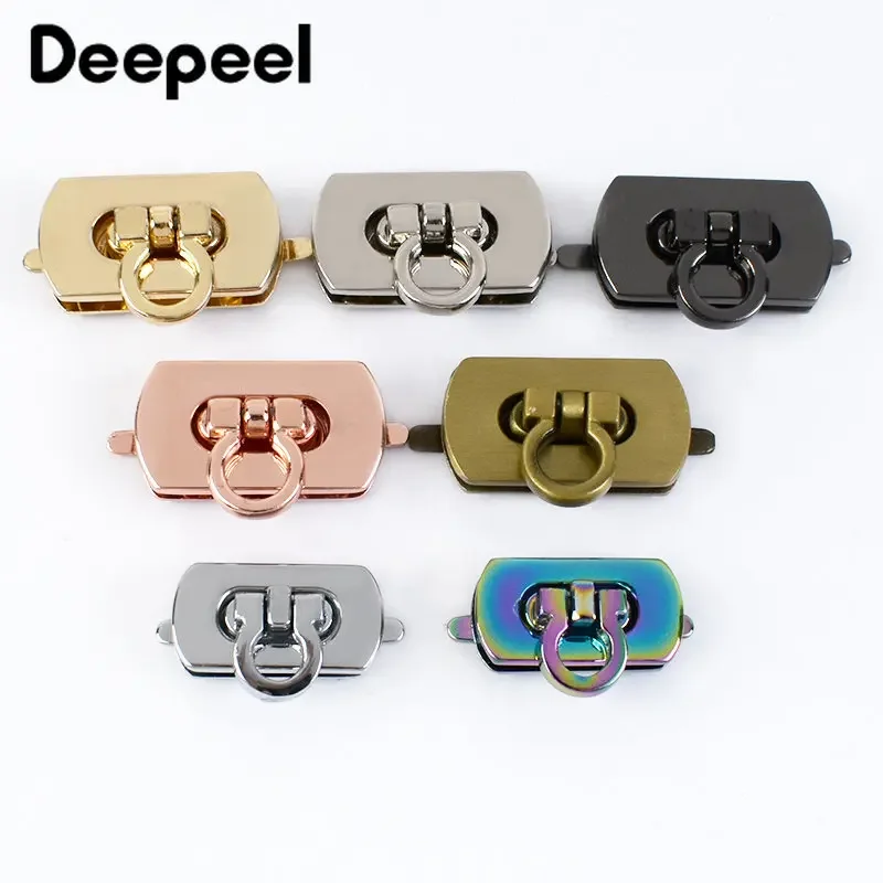 

2/5Pcs Deepeel Metal Twist Turn Lock Buckle Purse Snap Clasps Belt Hook Crafts Locks DIY Repair Closure Hardware Accessories