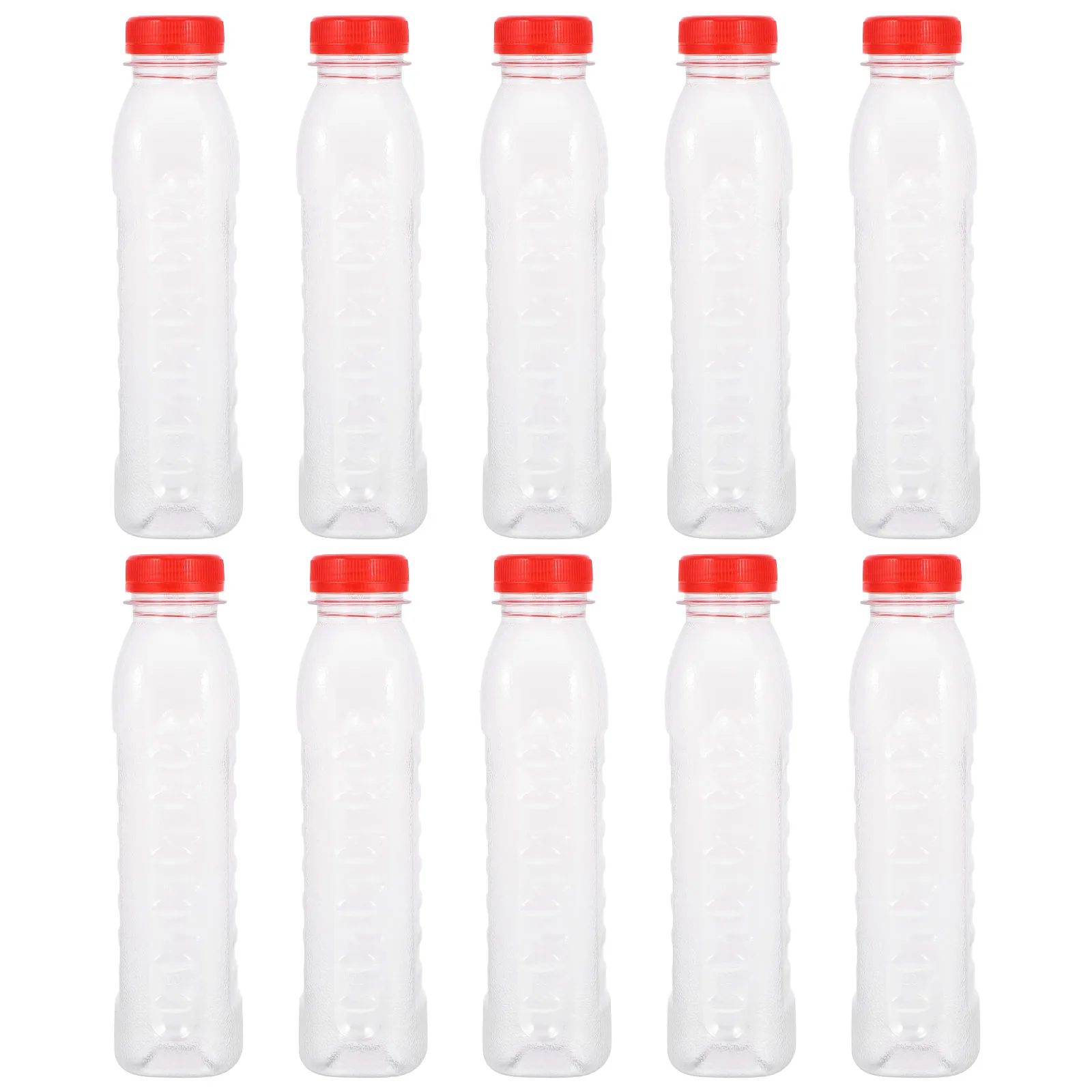 

10pcs Frosted Plastic Bottles Clear Transparent Empty Beverage Dispensing High Quality Reusable Safe Hygienic