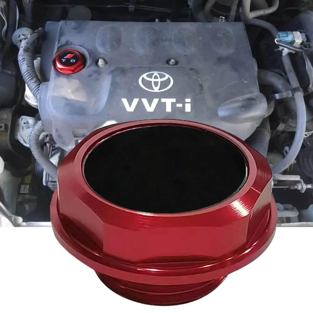 CNC Billet Aluminum Racing Engine Oil Filler Tank Cap Cover Fit Toyota Camry Corolla Highlander Exterior Engine Parts