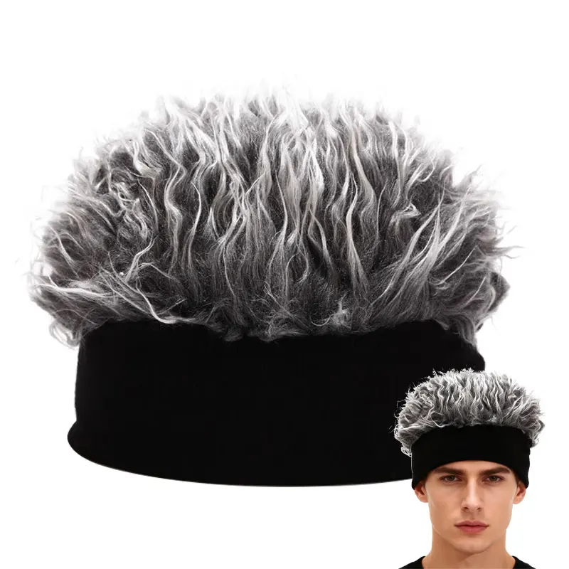 

Мужская шляпа с париком, зимняя цельная шляпа, модная модная кепка в европейском и американском стиле в стиле хип-хоп без поля