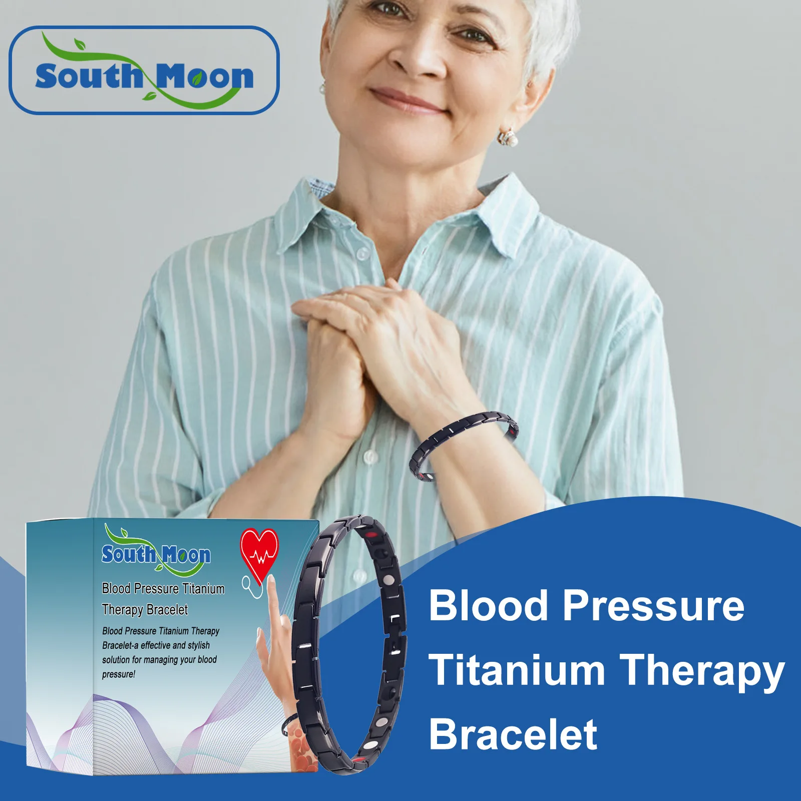 Blood Pressure Regulator Bracelet Diabetic Treatment Blood Glucose Balance Anti Hypertension Relieve Dizzy Fatigue Improve Sleep