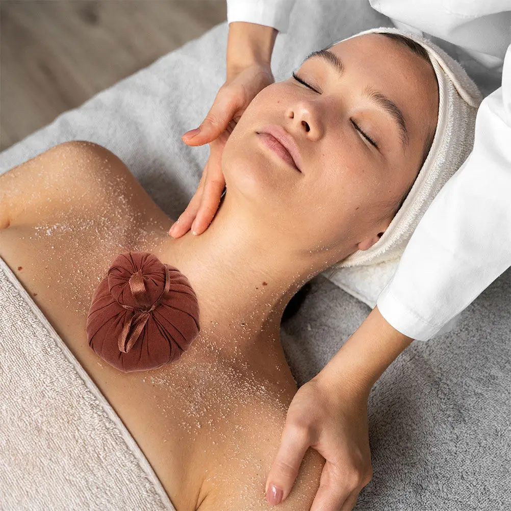 

Тайский травяной компресс-шар для легкого теплового массажа, расслабляющая терапия, согревающий пакет для тела и мышц, инструменты для тайского массажа ног