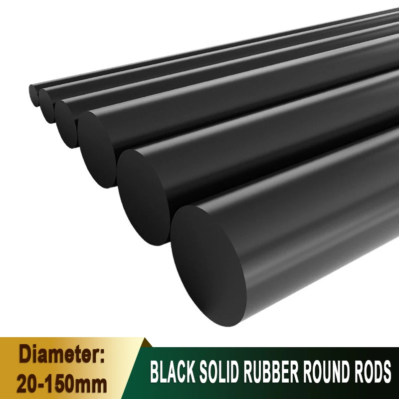 

Black Solid Nitrile Rubber Bar Dia 20/25/30/35/40/45/50/55/60/65/70/80-150mm Round Rods Oil Resistant Sealing Length 100mm/500mm