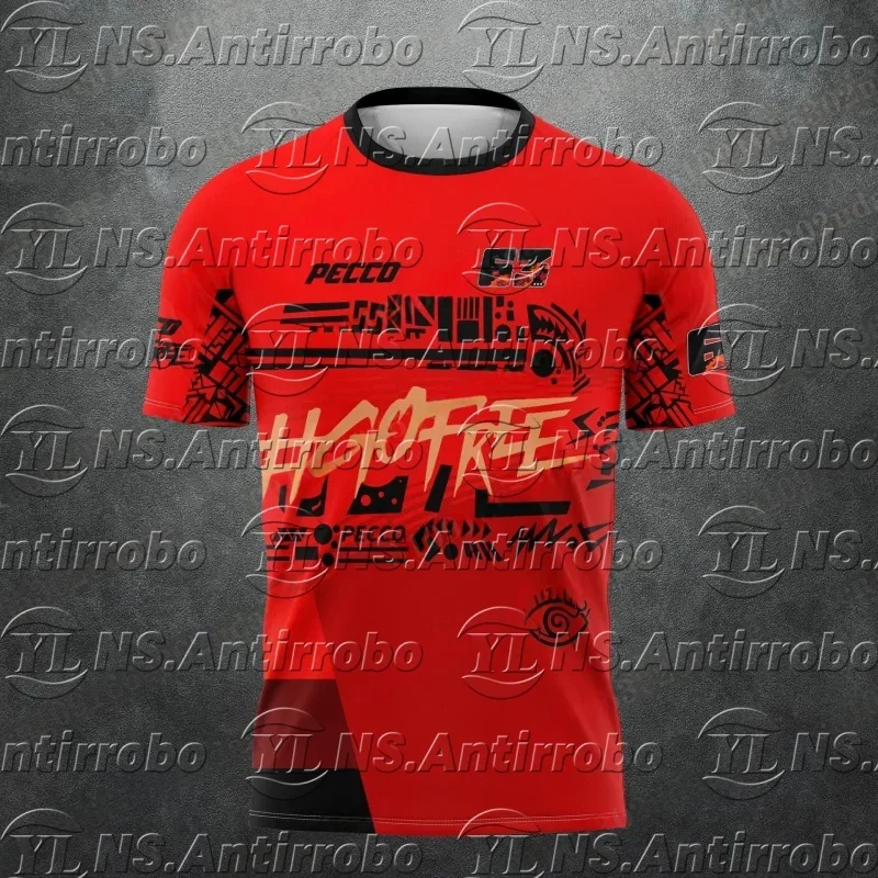 

25 New Number 63 Driver Francesco Bagnaia Racing Enthusiast Summer Men's Fashionable Breathable Quick Drying T-Shirt moto