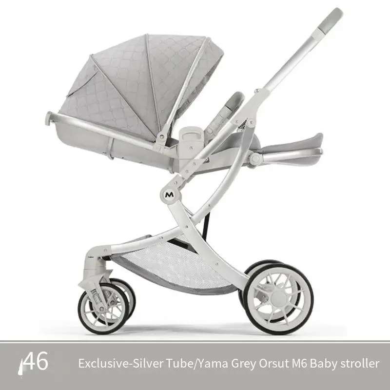 Newborn Stroller Lightweight Travel Stroller High Landscape Foldable Two-way Seat Shock-absorbing Four-wheeled Baby Stroller