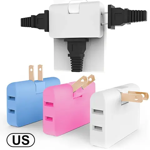 Soquetes elétricos de carregamento rápido 45w 4 em 1 multiport eua plug adaptador ac 180 graus rotativo portátil extensor de tomada giratória