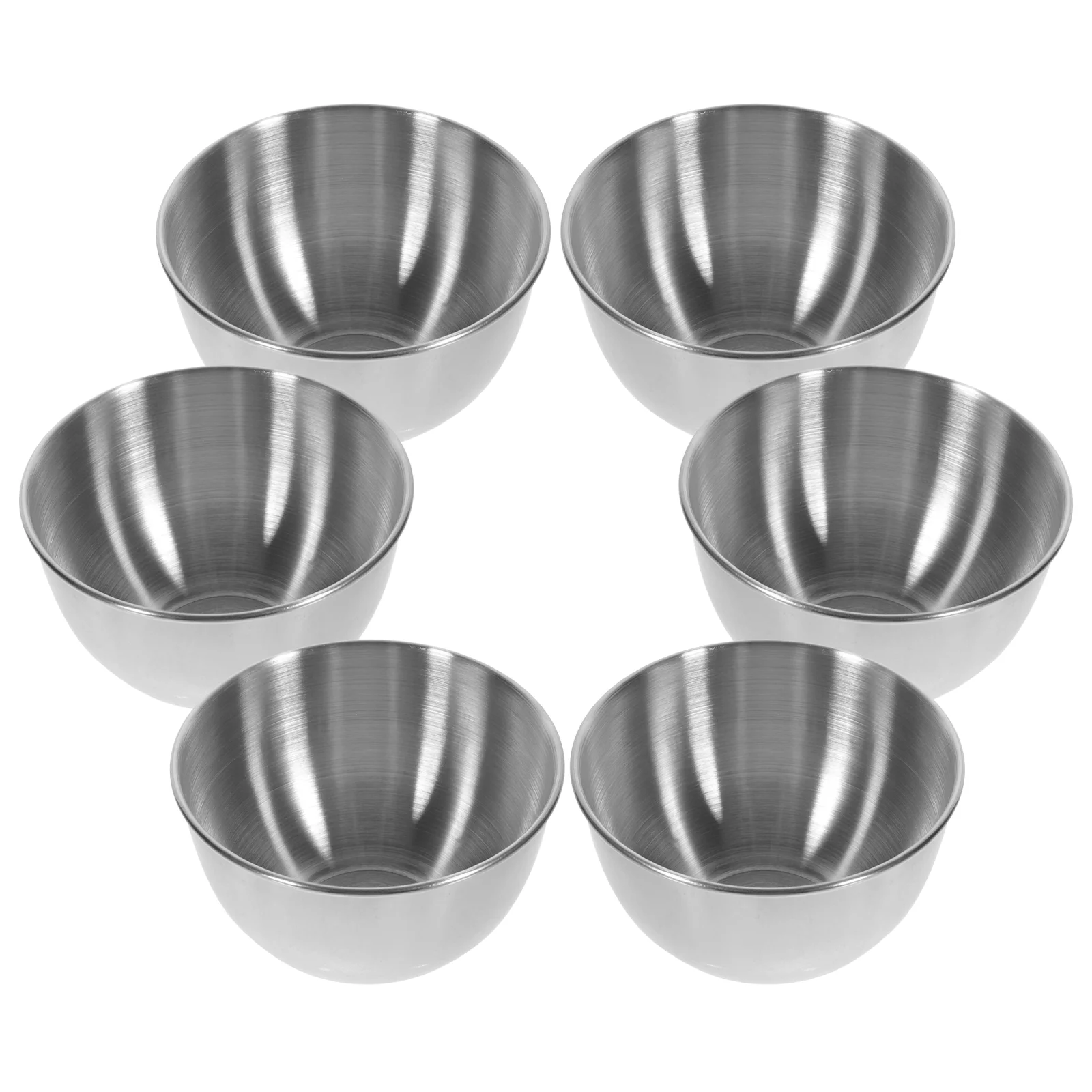 

6 Pcs Stainless Steel Saucer Container Cups Salad Dressing Small Containers Pudding