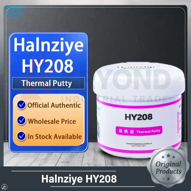Original Halnziye HY208 Thermal Putty 8.0 W m K High Efficiency Heat Dissipation Compound for CPU GPU LED Cooling Applications
