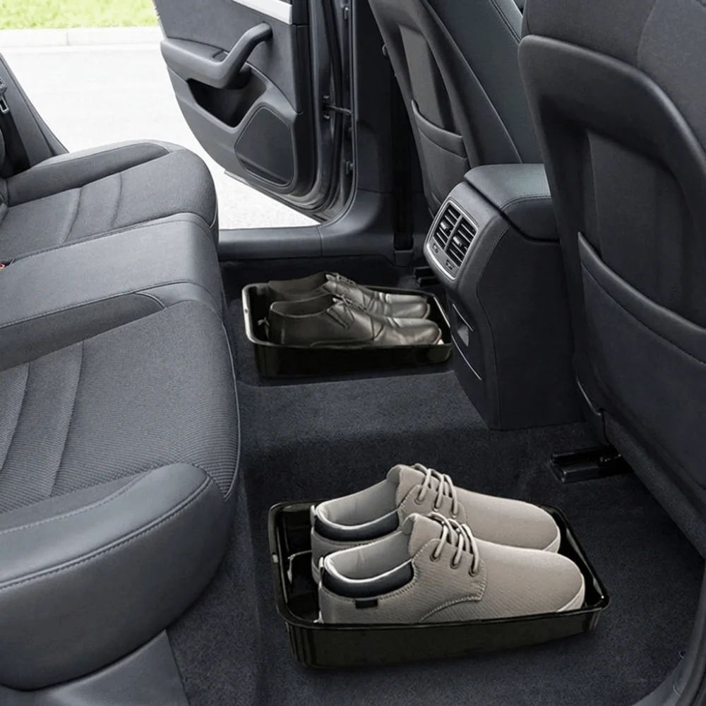 Multifunctional Car Shoes Storage Tray Interior Tidying Under Seat Container Box Accessory Interior Storage Tray Car Storage