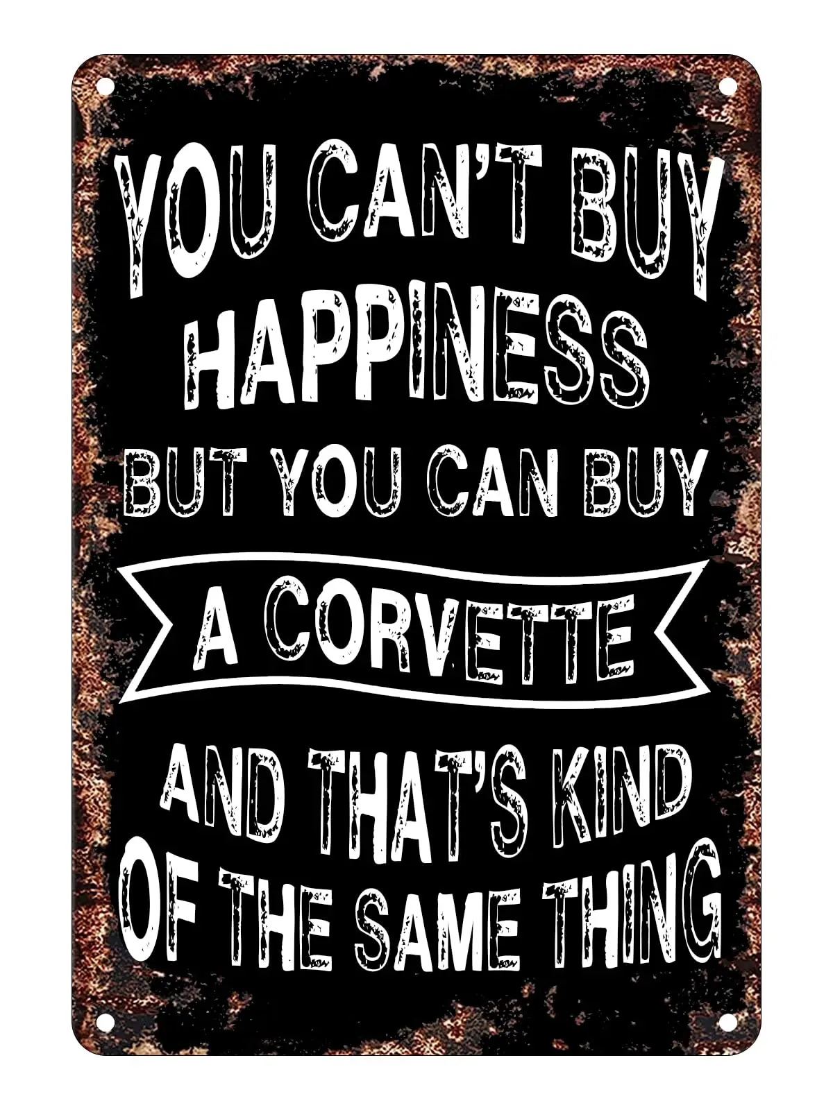 Corvette Signs Funny Garage Car Metal Tin Sign Corvette Poster Room Man Cave Decor Room Accessories Gifts For Men 8x12inches