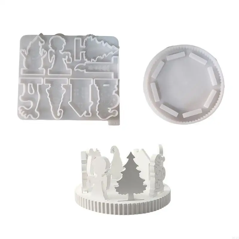 

Силиконовая рождественская музыкальная коробка дома украшение плесень гипсообразных украшений