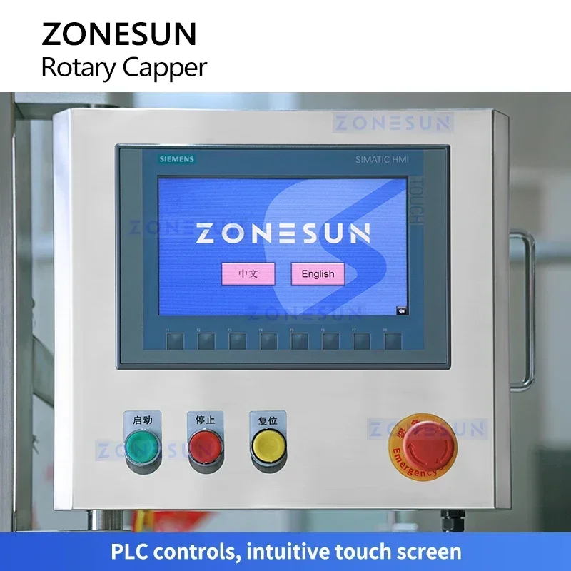 Zonesun Automatische Verschließmaschine für Schraubverschlüsse, Drehverschließmaschine, Hochgeschwindigkeits-Verschließmaschine, Verschlussturmungen ZS-XG440Q