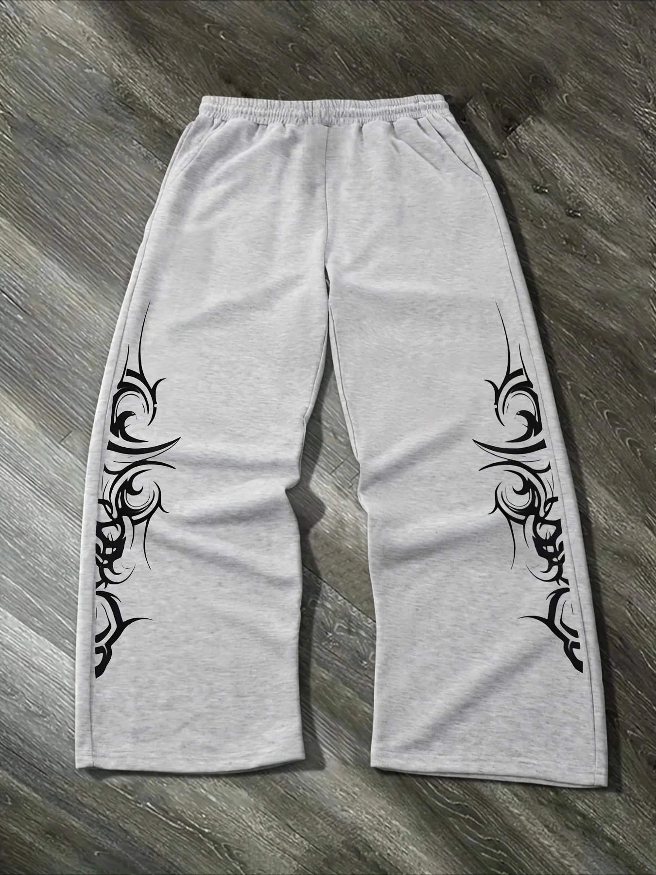 Trendige Herren Casual Gothic Sport Jogginghose Gerades Bein Herbst Neu Streetwear Jogginghose Übergröße Y2K – Detail 7