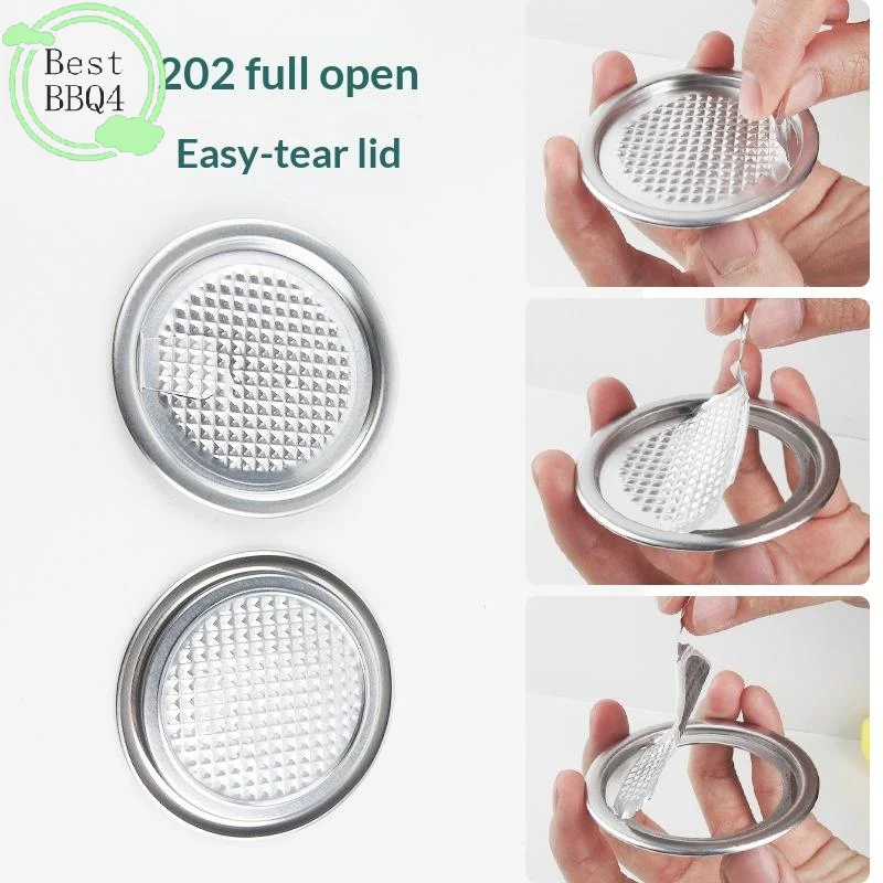 

(BBQ4)50pcs 200#50MM 202#52MM Aluminum Pull Ring Lid Foil Top Lid Soda Drink Beer Cola Lids Food Can Cover Easy Open Tear