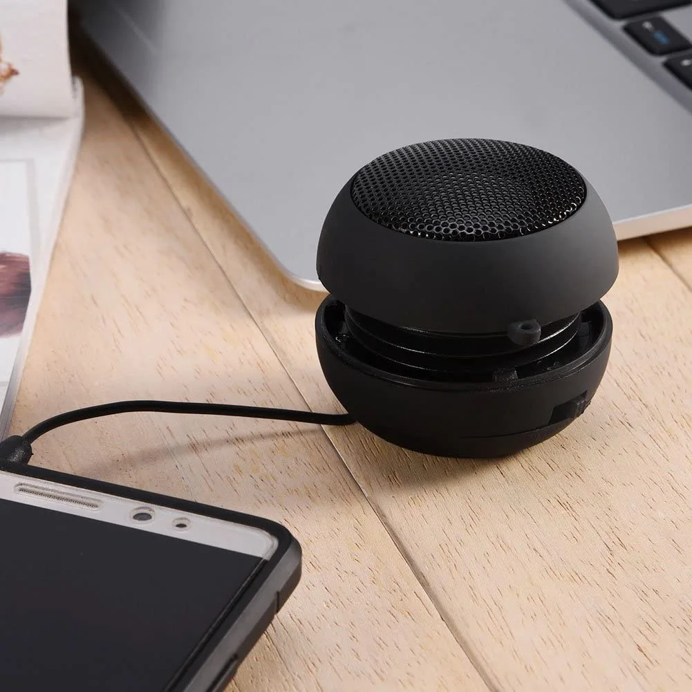 Mini przenośny głośnik podróżny z kablem Audio 3.5mm wbudowanym niskonapięciowym głośnikiem akumulatorowym