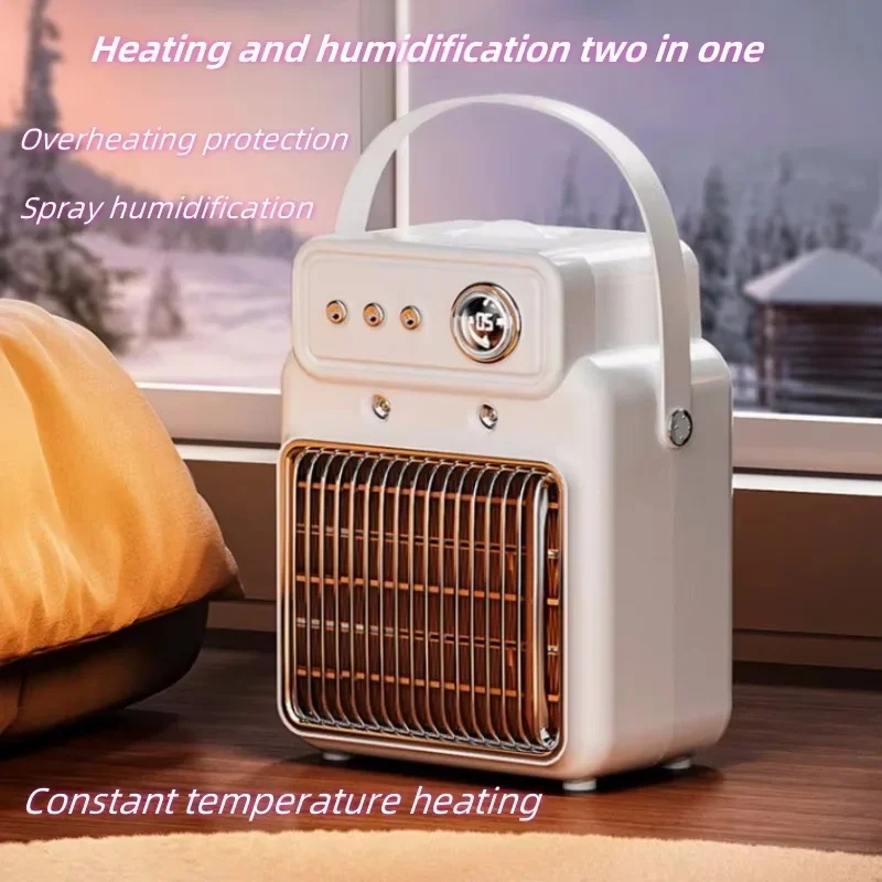 Portable heater two in one spray fan heater 1200W mini intelligent timing fan heater suitable for home office winter heater