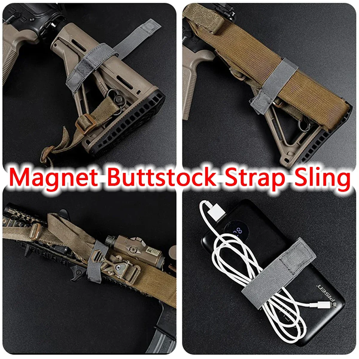 

Airsoft Magnet Buttstock Sling Sentry Strap Adapter Hunting Rifle Nylon Gear Storage Belt Tactical Outdoor Equipment Accessories