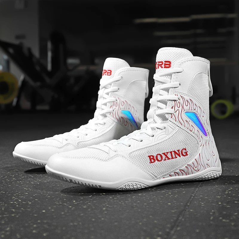 Stivali da wrestling classici da uomo Scarpe da boxe da allenamento all'aperto Scarpe da wrestling da donna classiche professionali traspiranti di marca da combattimento