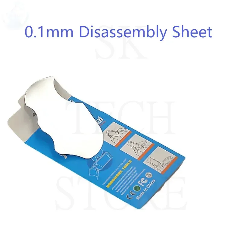 10pcs High Toughness Alloy Steel Thickness 0.1mm Disassembly Sheet Pry Opening Tools For Curved Screen Phone Pad Tablet Repair