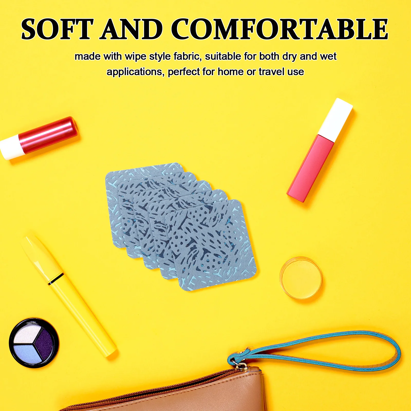 

540Pcs Lintfree Nail Wipes No Residue Polish Remover Pads for Salon Manicure Travel Sky-Blue Makeup Remover Pads