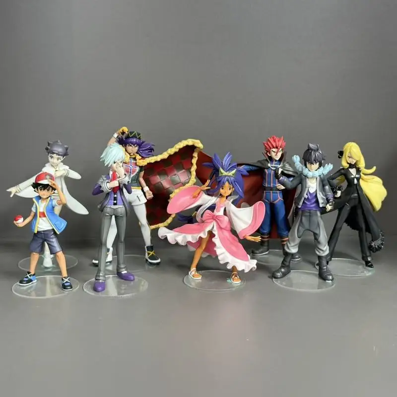 Nuevo 8-9cm 8 Uds Pokemon alrededor de animación Gk figuras de acción modelo de juego de marea decoración de mesa regalo sorpresa para niños