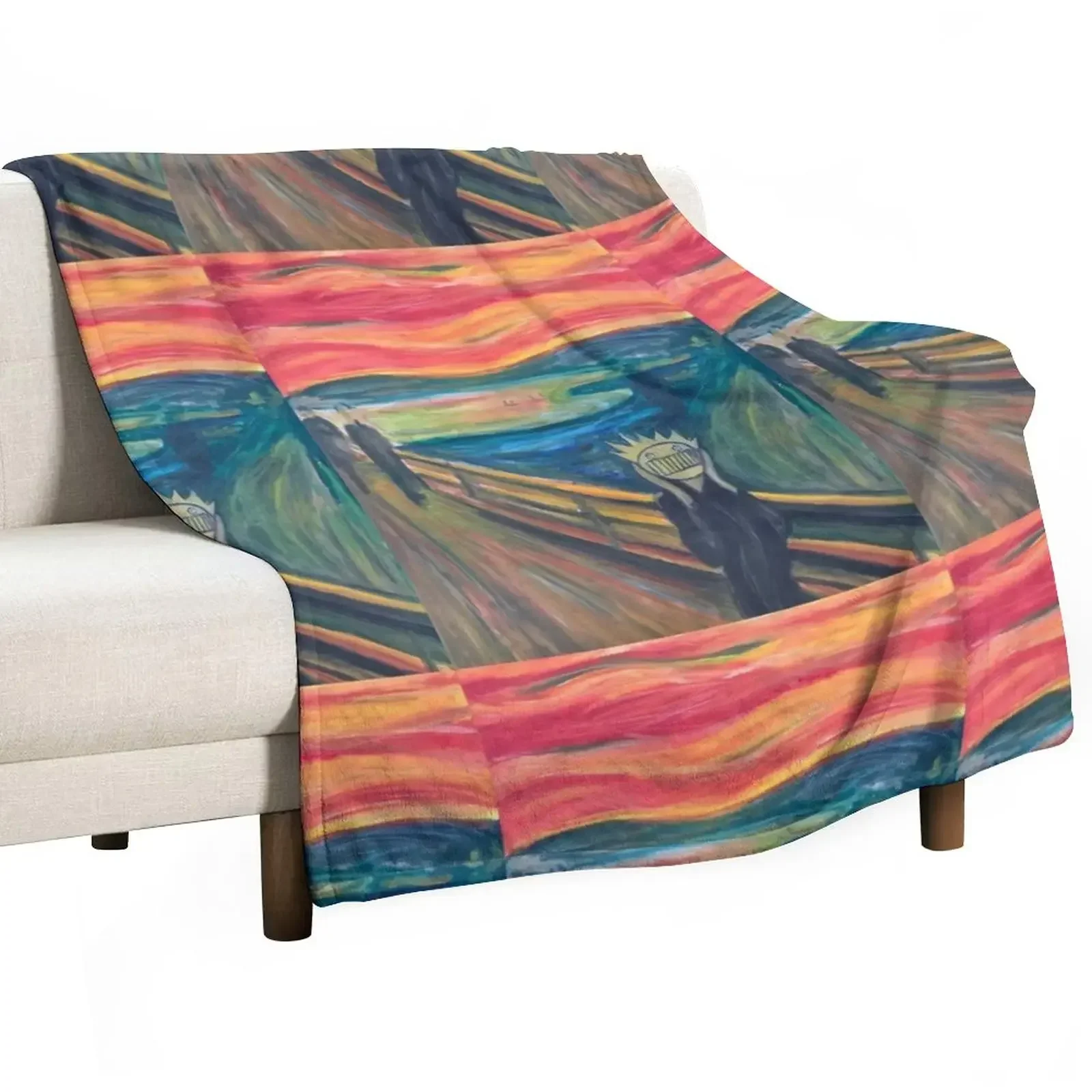 The Scream, or The WEEN? Throw Blanket Flannel Fabric blankets and throws Decorative Throw Blankets