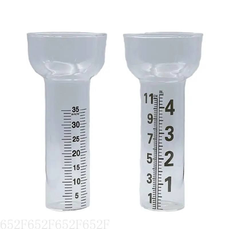 Strong Borosilicate Glass Rain Gauges Scratch Resistant Designs Measurement Tool for Long service  Yard & terraces  Use