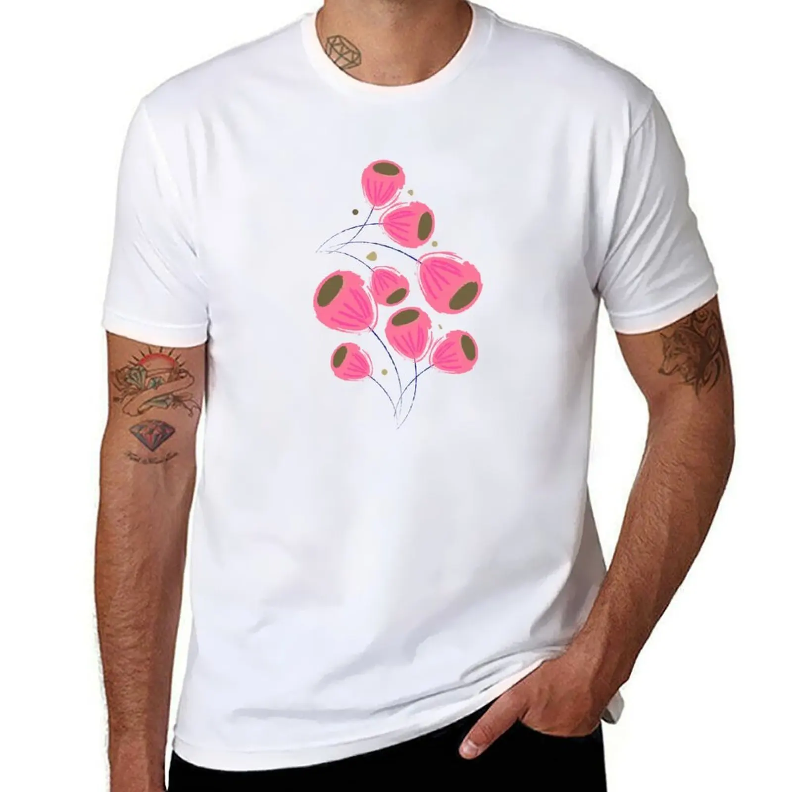 

Love tulips T-Shirt man t shirt heavy cotton cotton t shirts high quality T-Shirt
