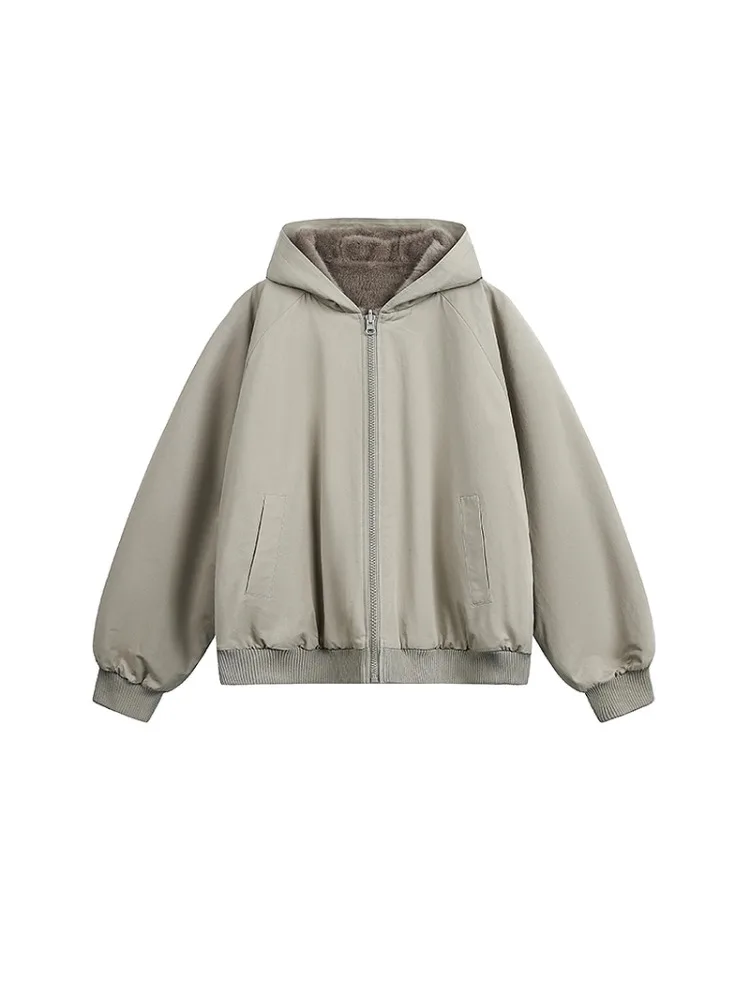 Cappotto invernale da uomo in cotone con cappuccio foderato in pelliccia di tela pesante marrone scuro Jaet con colletto alla moda per giovani...