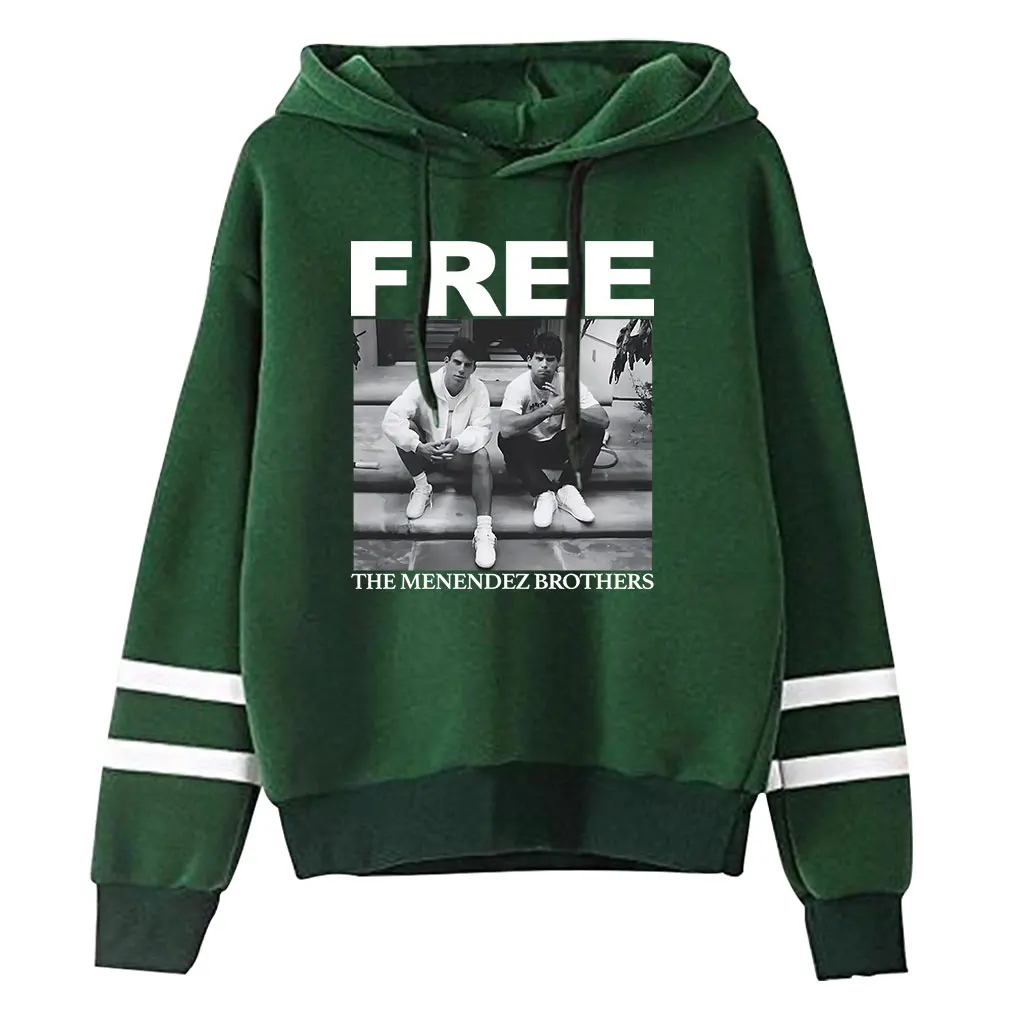 Free the Menendez Brothers  hooded drawstring pocketless  Sweatshirt  men/women  hip hop pullover