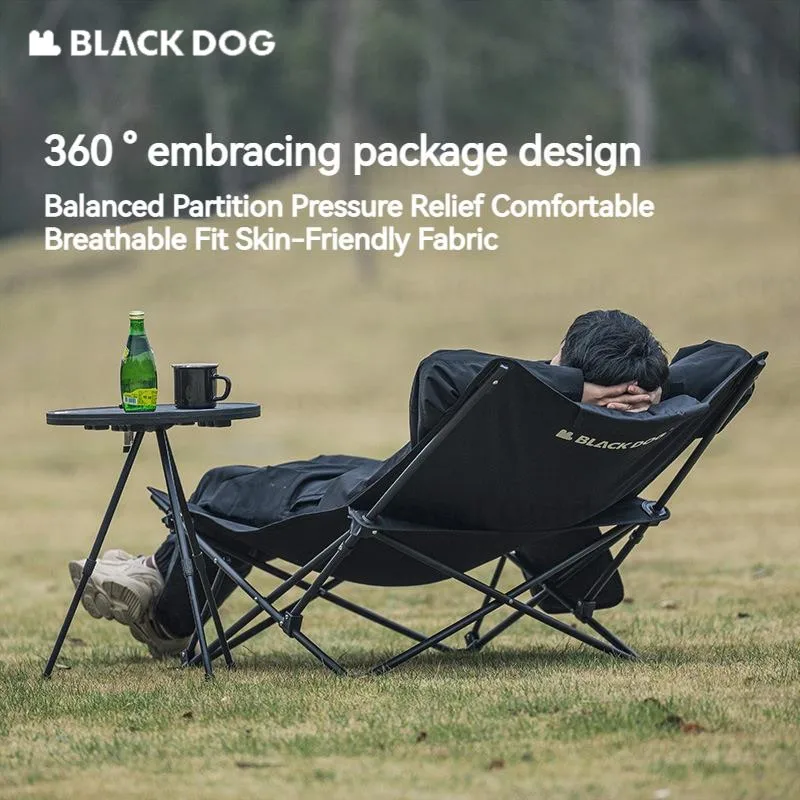 Naturehike BLACKDOG Camping Chair With Pillow Lounge Office Nap Home Use Recliner Outdoor Foldable Beach Fishing Tourist Chairs