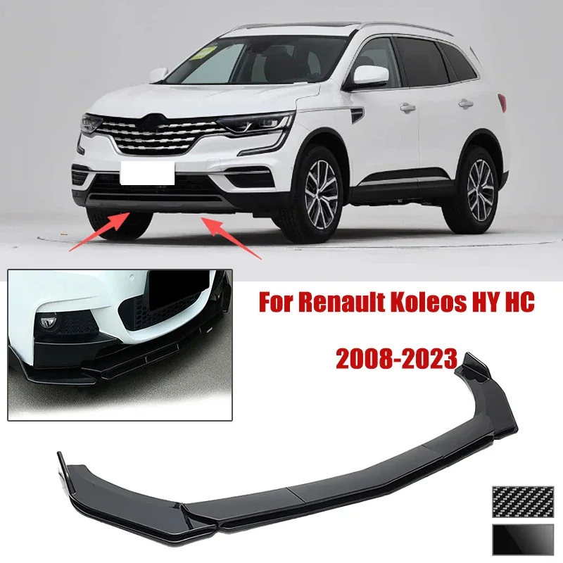 5pcs Front Bumper Shovel For Renault Koleos HY HC 2008-2023 Spoiler Front Bumper Deflector Anti Scratch Protection Device
