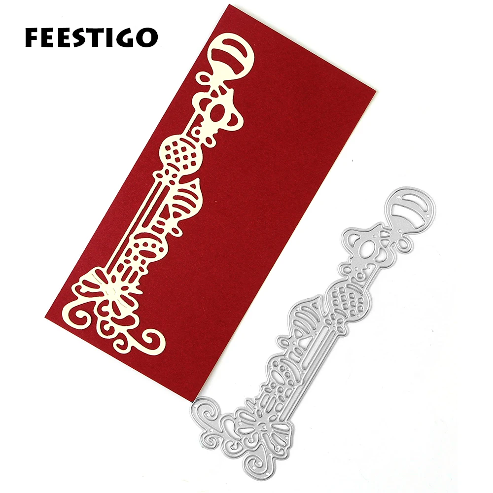 

Flower Border Metal Cutting Dies Diy Scrapbooking Craft Embossing Die Cuts for Card Making Paper Template Cut Dies