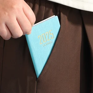 مخطط جيب محمول بغطاء PU جدول يومي وأسبوعي دفتر ملاحظات تقويم يومي لوازم مكتبية مدرسية 2022 A7 365 يوما أفضل 12 مبيعات للتقويم المدرسي - رقم 3