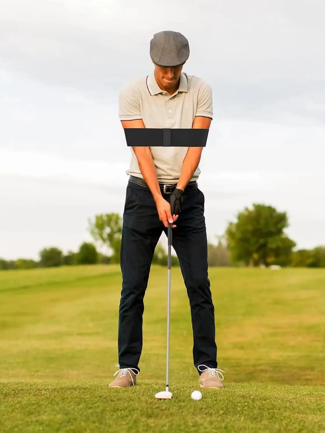Trener swingu golfowego, korektor postawy, elastyczna opaska do ćwiczeń ruchu ramion i dłoni dla początkujących, sprzęt do ćwiczeń fitness. — zdjęcie 2