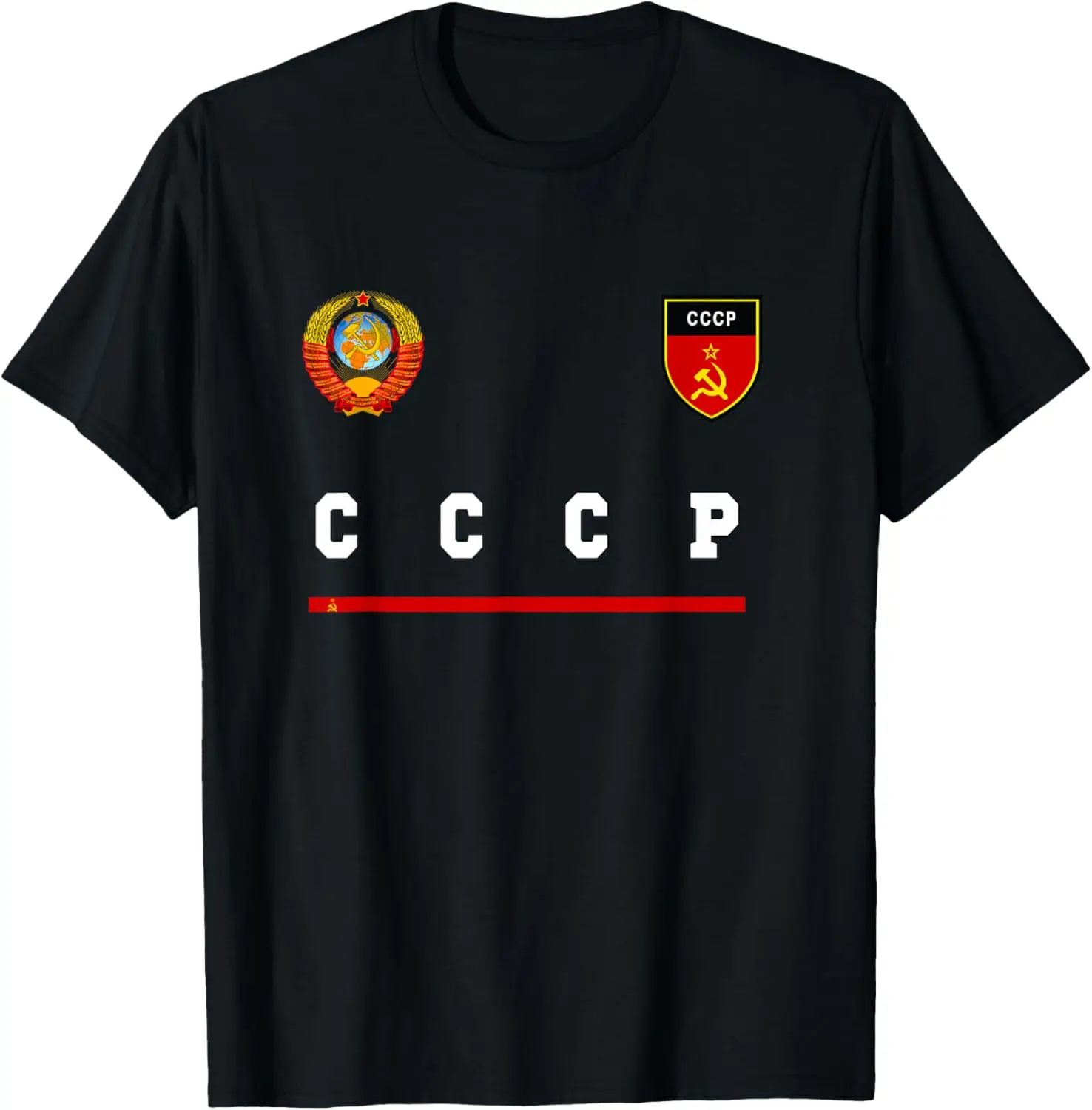 

CCCP Sport Soccer Jersey Tee Flag Football Poccnr T-Shirt Short Sleeve Casual 100% Cotton Shirt