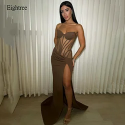 Eightree Sexy Mermaid Prom Gowns Sweetheart Neck Formal Party Gown High Side Split Evening Dress vestidos de fiesta Customized